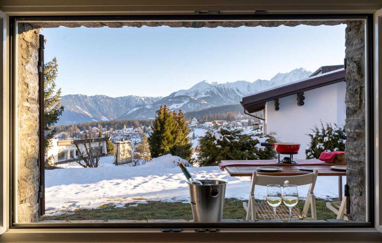 Charmantes Apartment Mit Grossem Garten .Kids4Free. Flims Zewnętrze zdjęcie